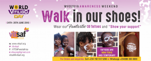 VITSAF WVD2016 'Walk in our Shoes' weekend campaign VITSAF World Vitiligo Day 2016 program